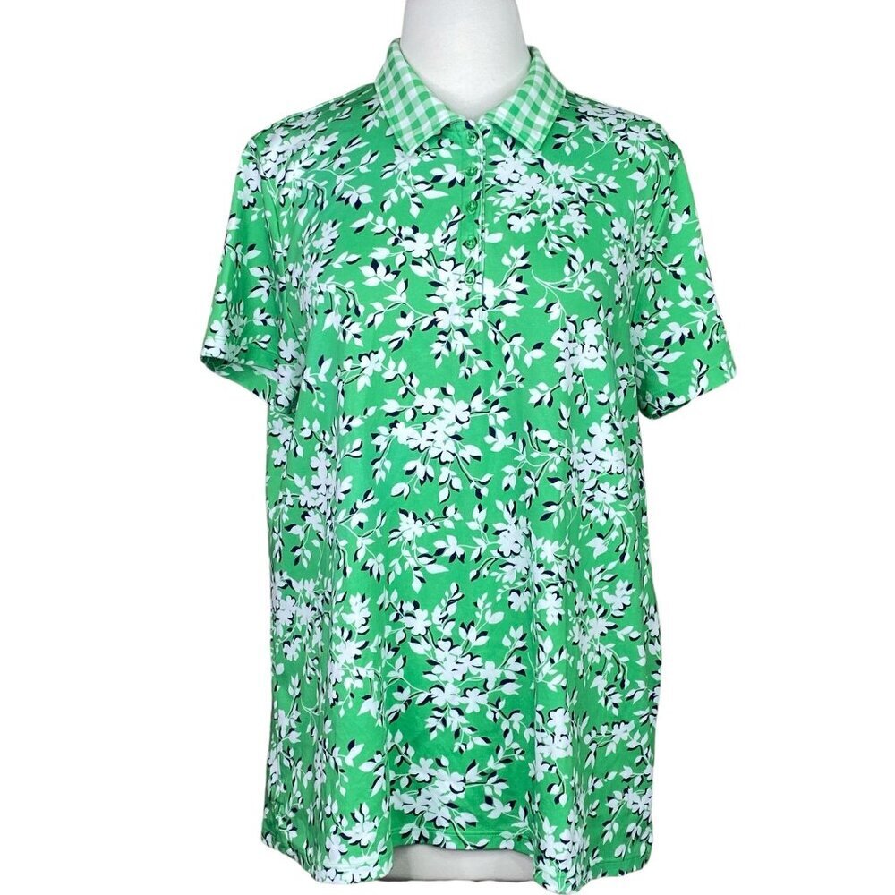 Draper James Land's End Green Polo Top Size XL